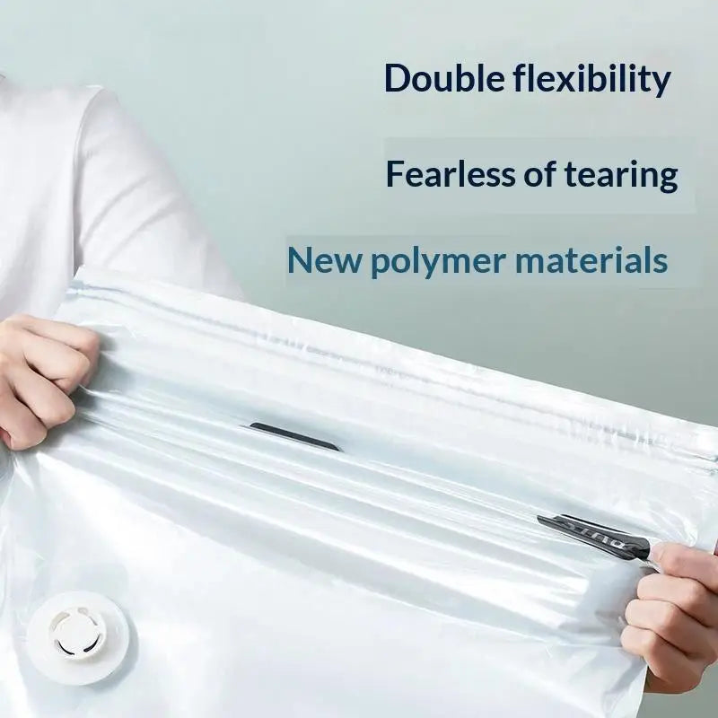 No Pump Design Vacuum Compression Storage Bags Extra Large For Clothes Blankets Bedding Bedroom Storage Qme