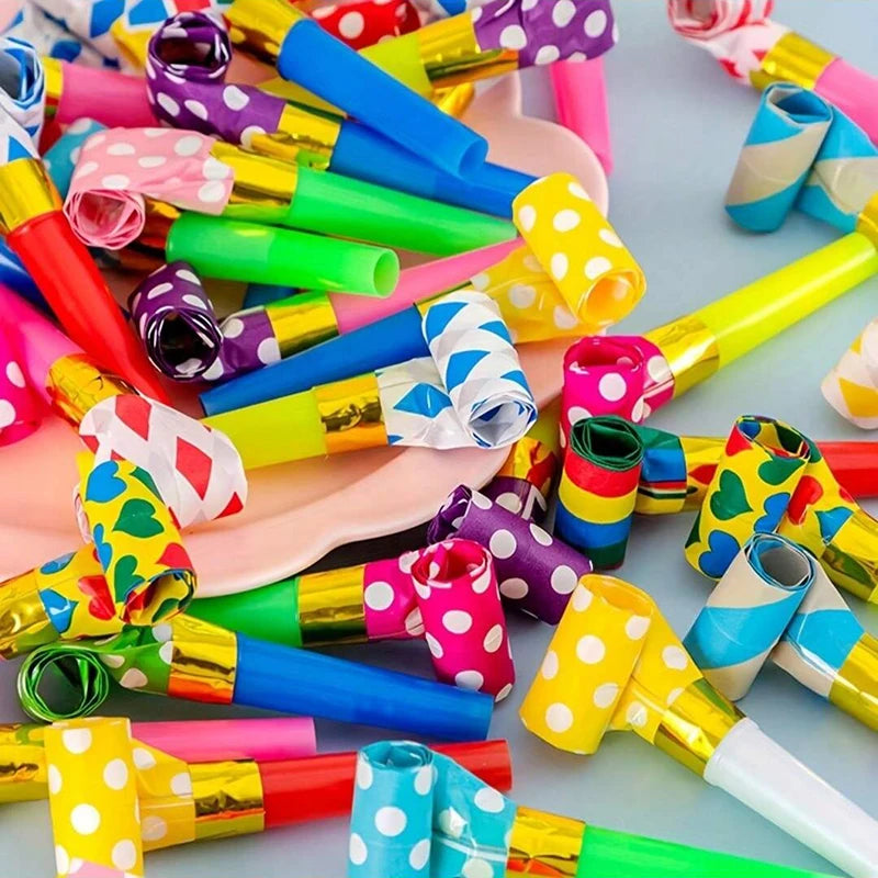 20/100pcs Cartoon Party Whistles,Party Atmosphere Noise Makers,Plastic Whistles Holiday Gifts, Back to School Gifts,Party Favors Qme