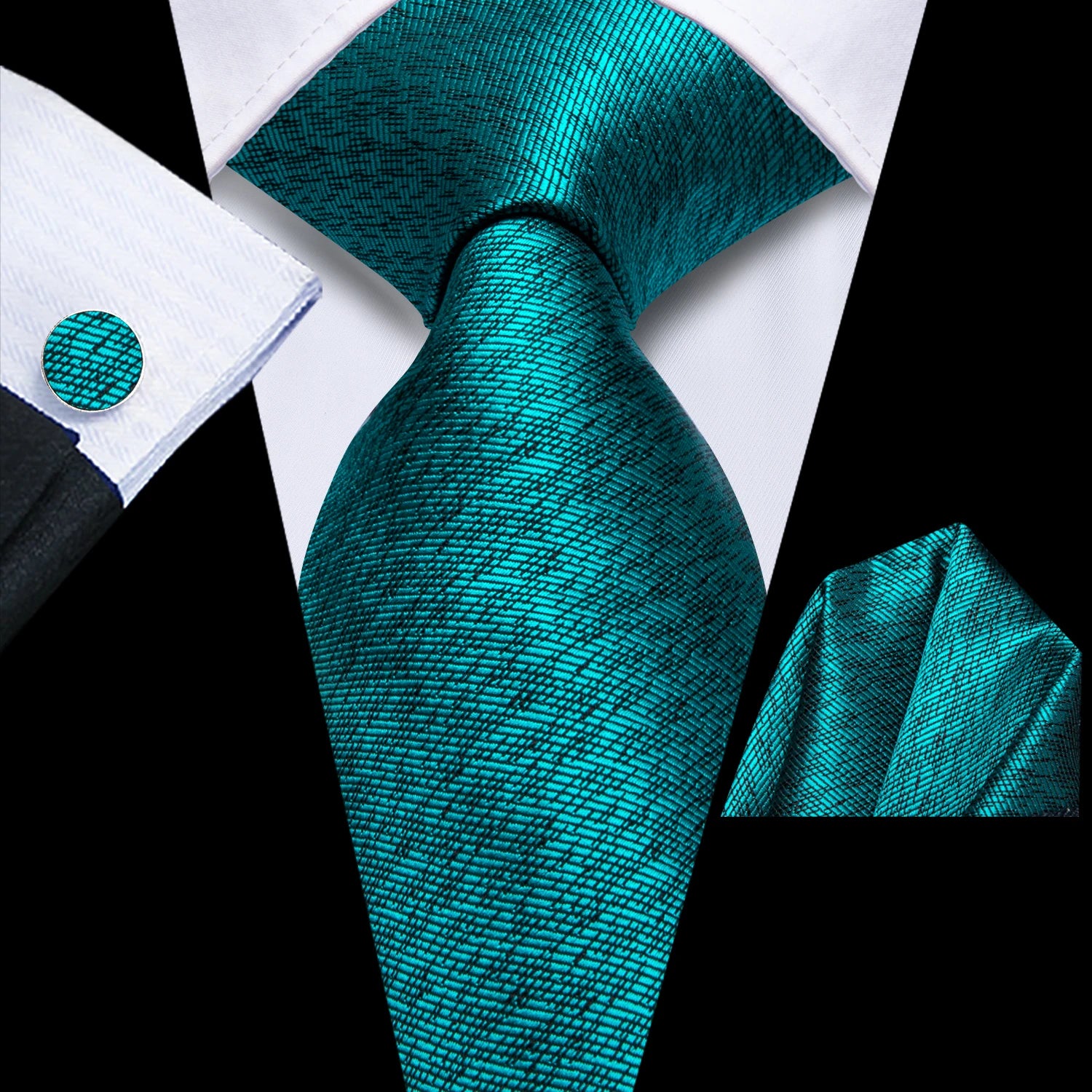 Hi-Tie Designer Orange Teal Striped Paisley Silk Wedding Tie For Men Necktie Hanky Cufflink Fashion Business Party Dropshipping Qme 4047