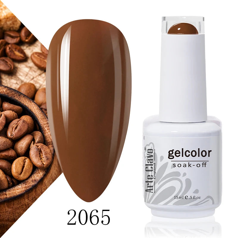 Arte Clavo Solid Gel Nail Polish Rainbow Summer Varnish Soak Off