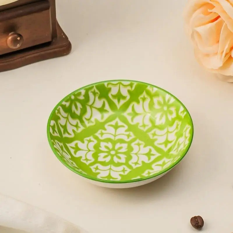 Picnics Ceramic Condiment Dishes Bohemian Plates Sauce Suitable Qme A2