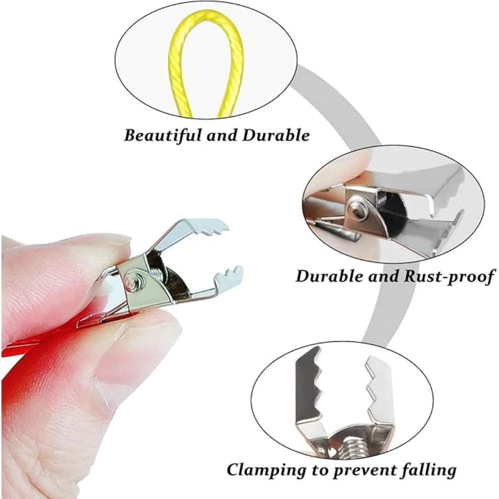 Metal Tea Towel Storage with Towel Hanging Ring, Multi-Color Kitchen Towel Hanging Clip Small Hook Clip Suitable for Bedrooms Qme