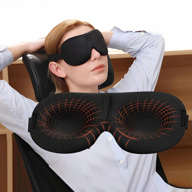 Soft Sleeping Eye Mask Portable Light-blocking Blindfold Travel Night Qme