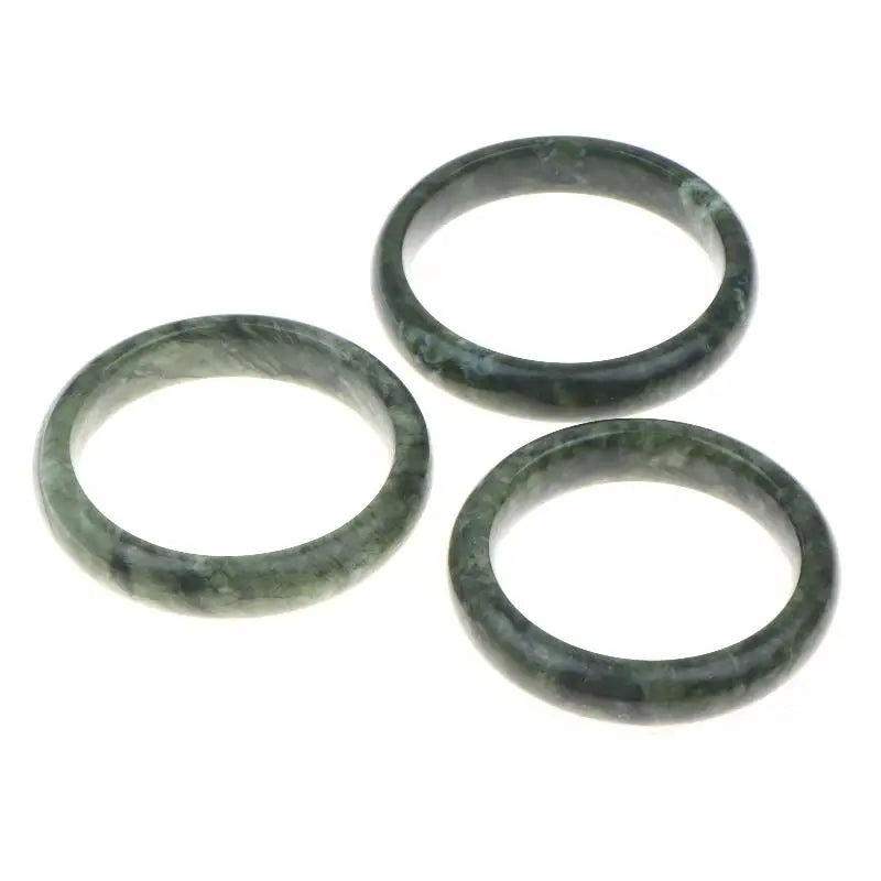 1 PCS Natural Hand Carved Jade Bracelet Wide Green White Nanyu Bangle Unique Jewelry for Valentine's Day Qme