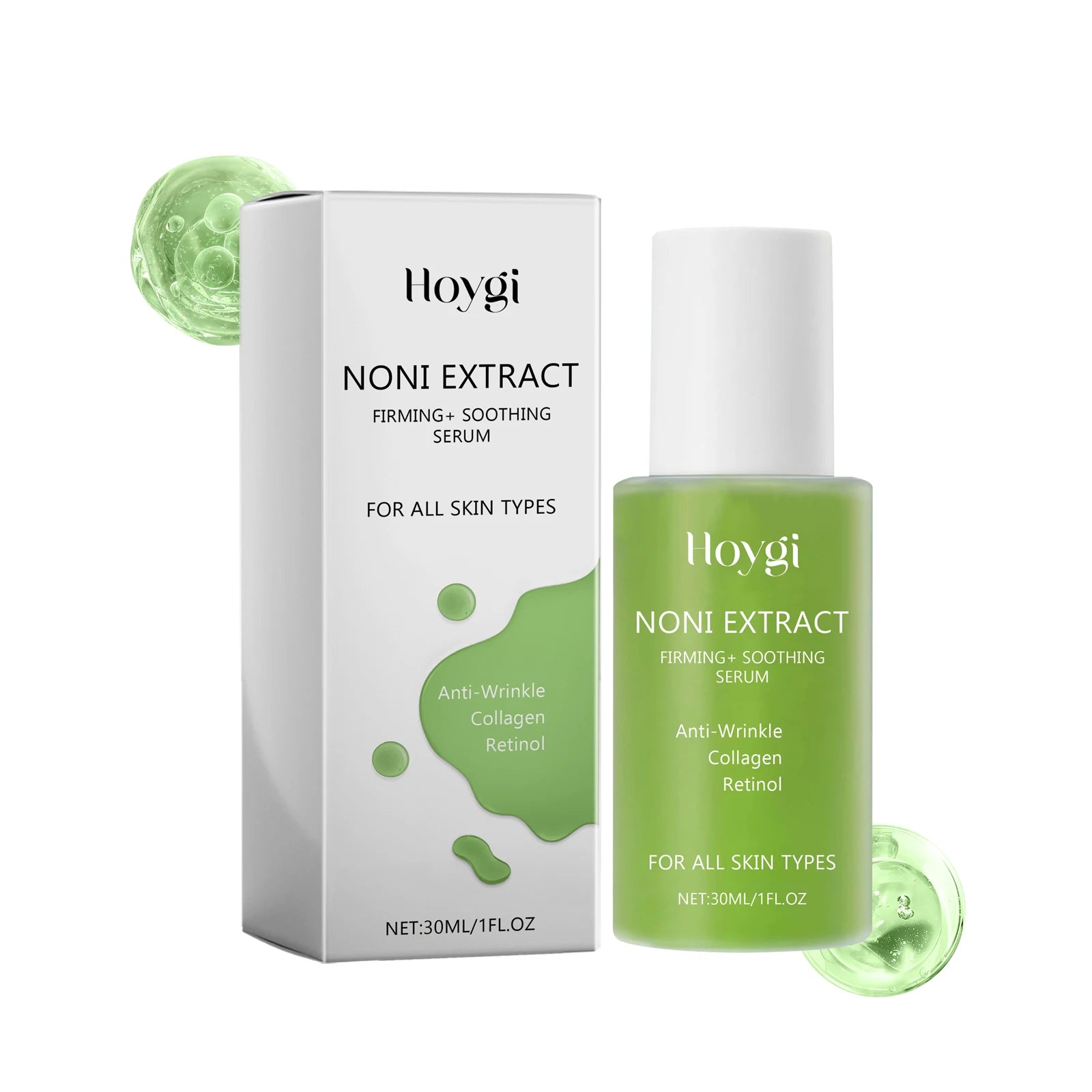Retinol Serum Noni Fruit Essence Nourishing Brightening & Plumping Moisturizing Firming Smoothing Soothing Facial Skin Care Qme 1Pcs 30ml Boxed