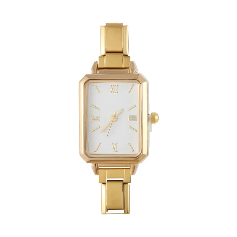 2026 Golden Round Watch Men Women Width Italian Elastic Charm