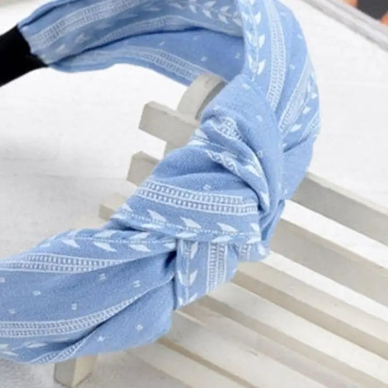 Elegant Knotted Leaf Wide Fabric Headband Hair Hoop Women Girls Beach Qme