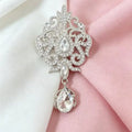 Vintage Gold Silver Color Crystal Brooches For Wedding Women Party Dress Rhinestone Bridal Bouquet Water Drop Brooch Pins Qme A2