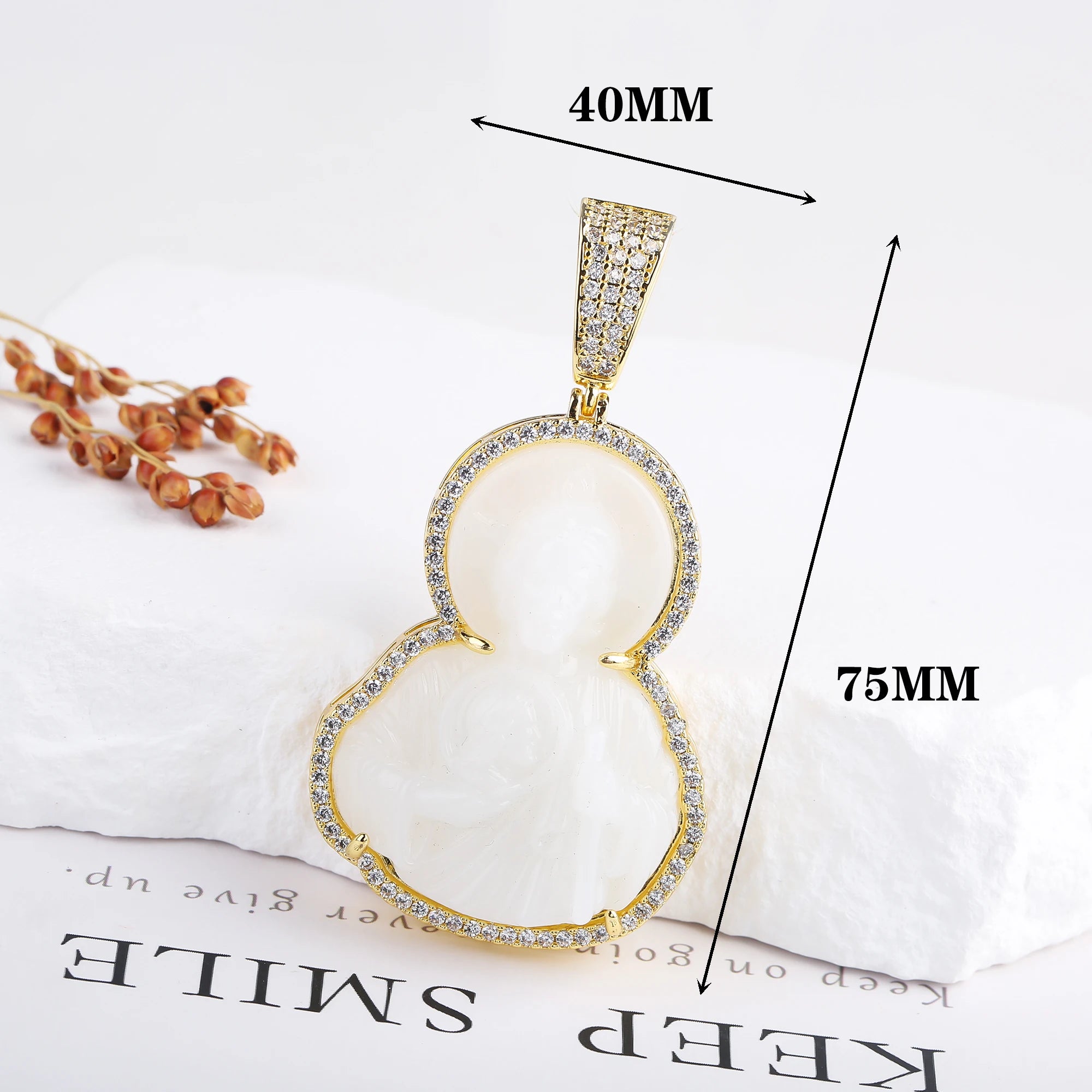 High Quality Creative Shiny Zirconia Crystal St. Jude Pendant Necklace Classic for Man Woman Religious Fine Jewelry Party Gift Qme Pendant 3