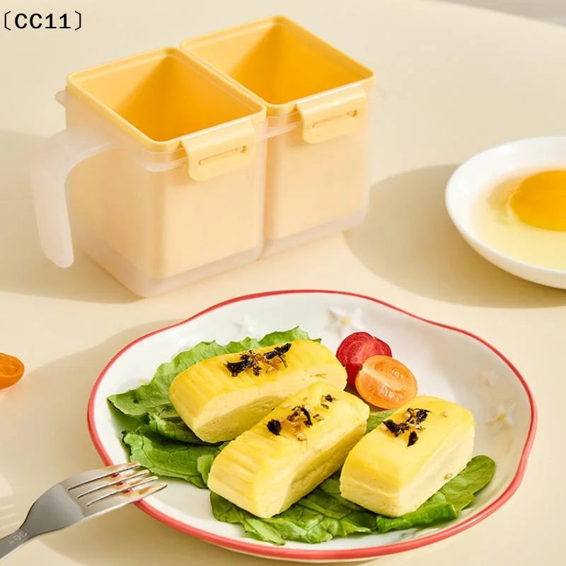 Microwave Tamagoyaki Mold Cups Double Compartments Easy Release Qme