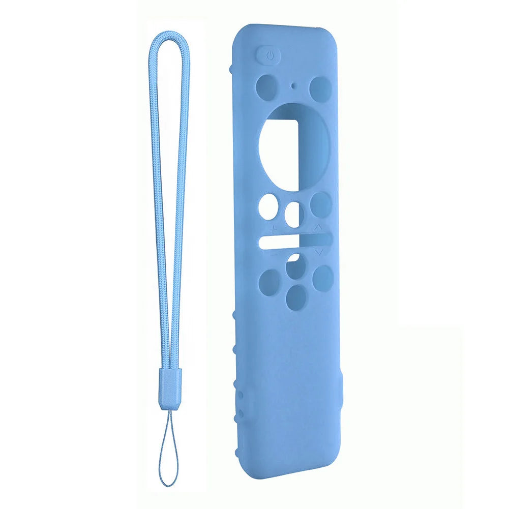 Protective Cover BN59-01432A 01432B Remote Control Covers with Lanyard Shockproof Anti-Slip for Samsung 8K Neo QLED HDR Smart TV Qme Sky Blue