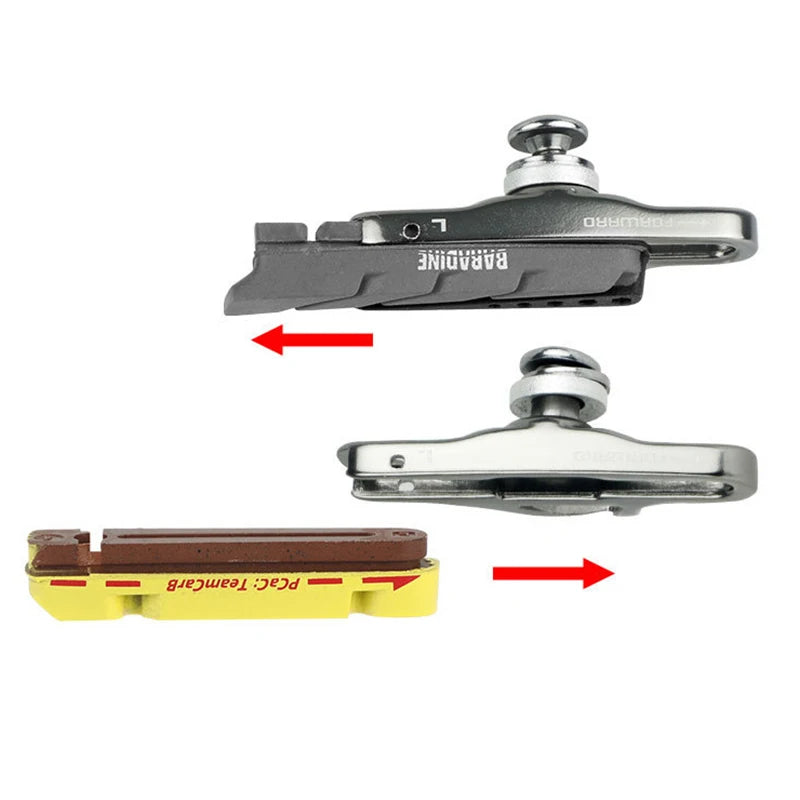 1Pair Carbon Brake Pads Road Folding Bicycle Caliper Shoes V-brake Qme