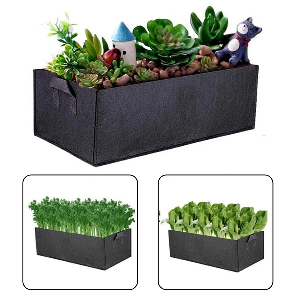 Garden Square Felt Growing Bucket Plant Growth Bag Multi-Functional Vegetable Plant Non-Woven Felt Growing Bag Qme