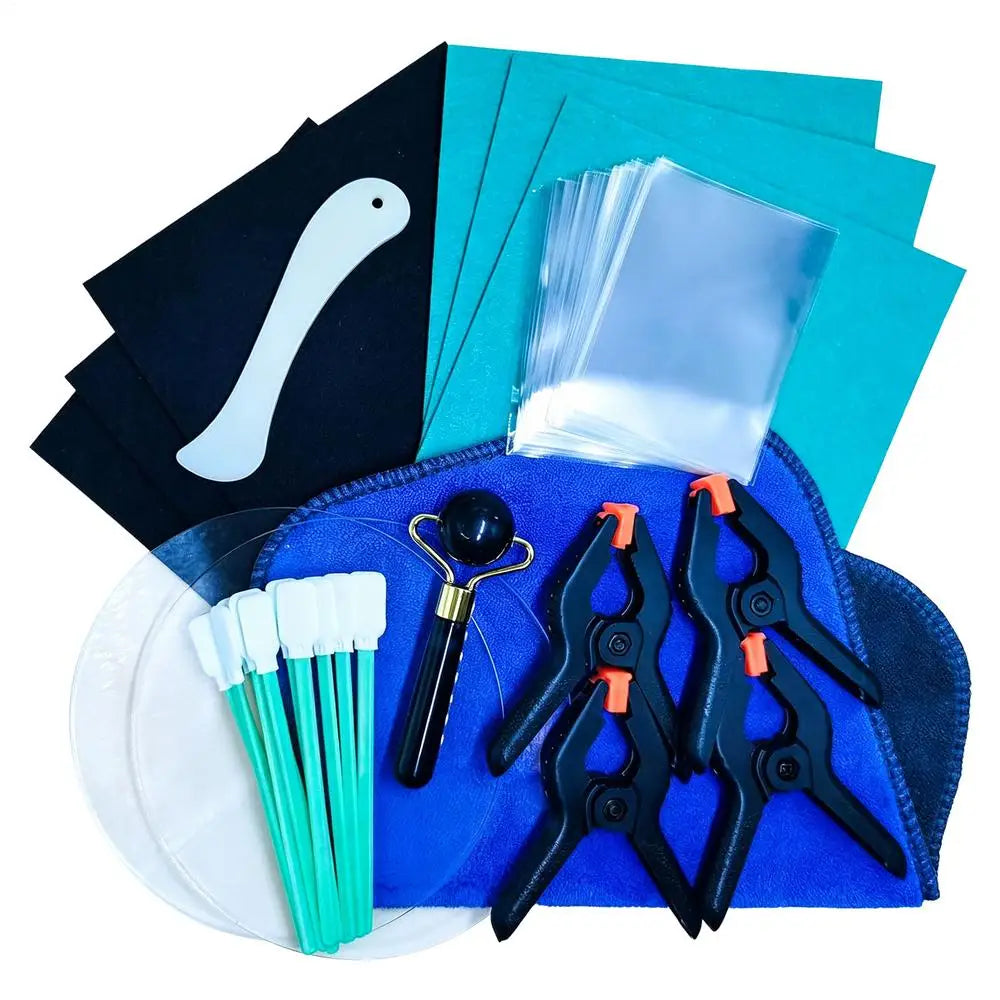 Trading Card Cleaning Kit 28 Pieces Flattening Grading Tool Card Care Cleaning Kit for Home Offices Sports Collector Trade Show Qme set