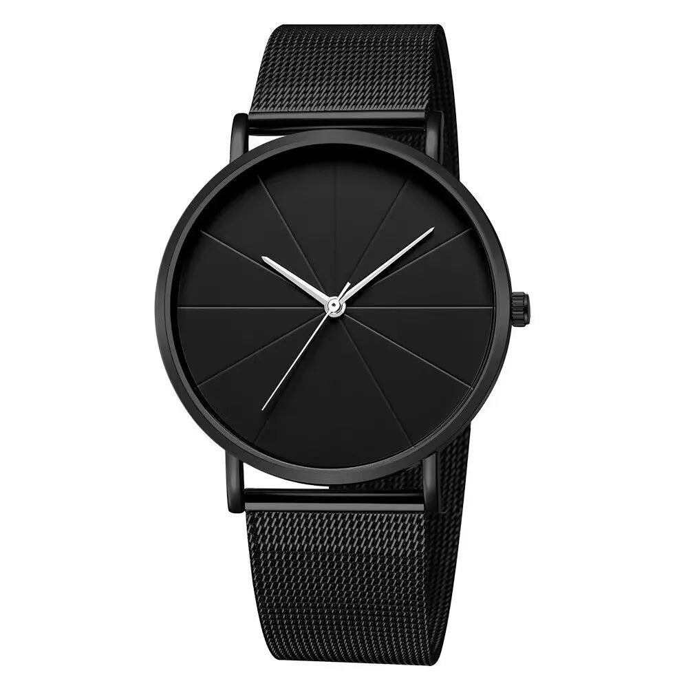 1pcs fashion trend men's watches, men's watch mesh belts, 1pcs bracelets, 1pcs necklaces Qme