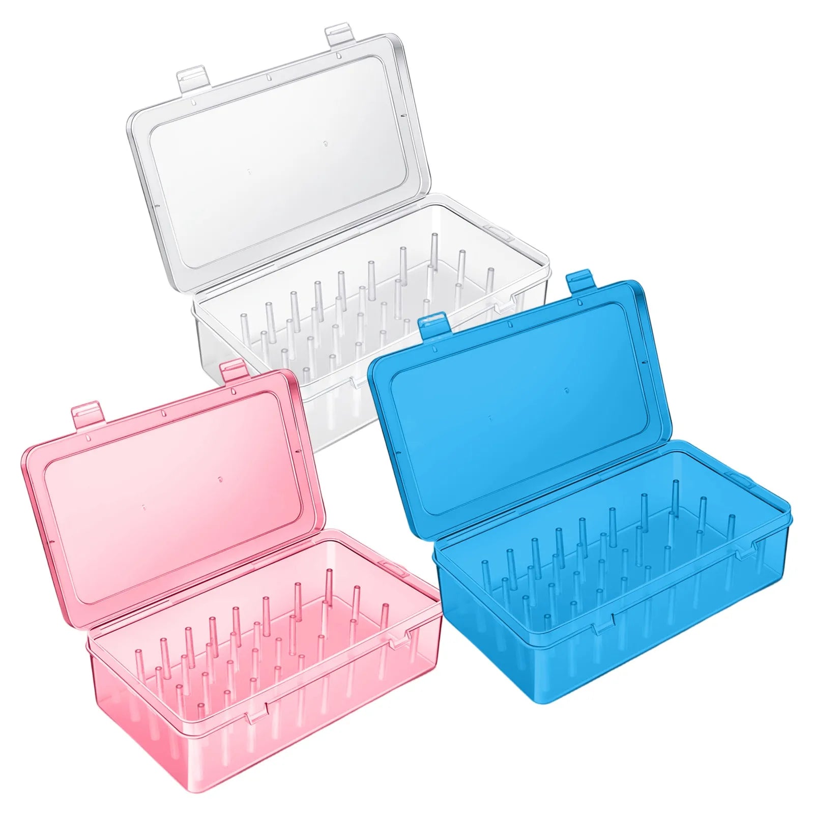 Plastic Convenient Cakes Decorating Kit Storage Organizer with 42 Pegs Piping Tip Set Practical Home Cake Shop Storage Tool Qme