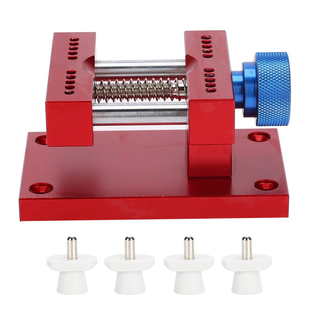 Metal Adjustable Watch Case Holder Watch Strap Remover Base Movement Repair Tool Watch Case Holder for Watchmaker Qme Red