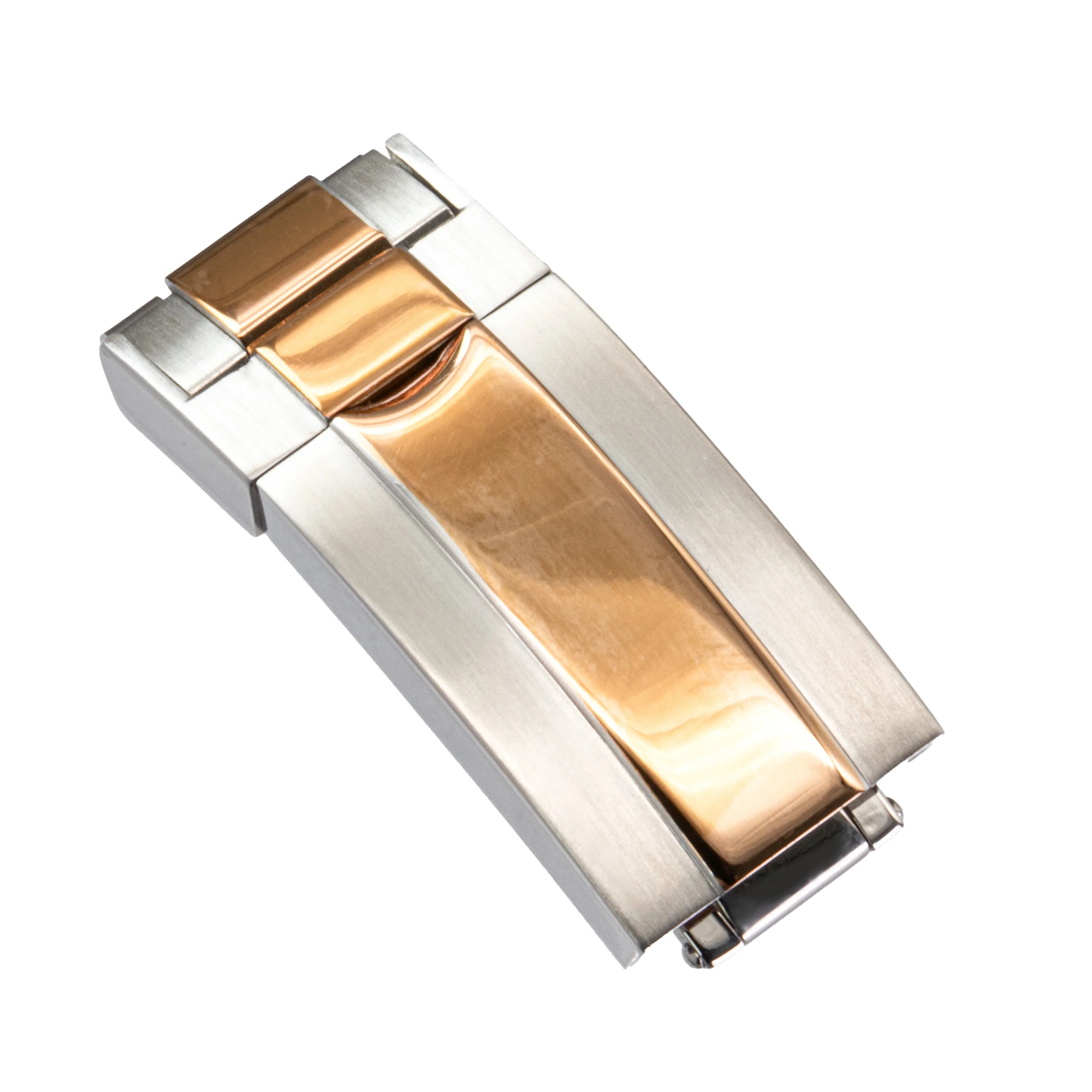 16 18mm Stainless Steel Buckle Watch Band Glidelock Clasp Fine-tuning Pull Button Buckle Silver Folding Safety Clasp Accessories Qme Silver RG 16mm
