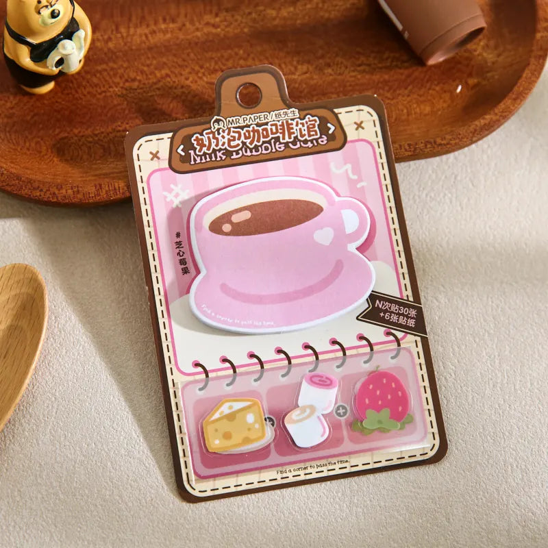 30 Sheets Kawaii Cute Daily Do-It Check List Memo Pad INS Cartoon Message Paper Sticky Notes for Scrapbooking School Supplies Qme B