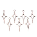 40pcs 23x10mm Antique Silver Color Openwork Star Charms For Jewelry Making Diy Accessories Qme 40pcs