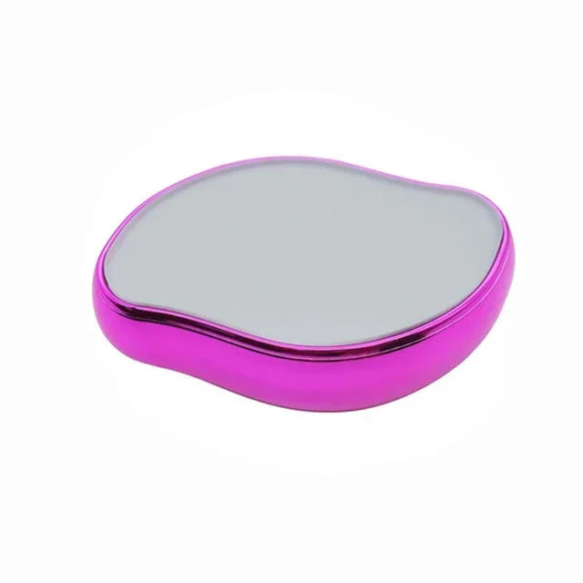 Crystal Hair Removal Eraser Painless Safe Reusable Easy Clean Depilation Tool Physical Glass Hair Removal Body Beauty Eraser Qme Glossy Rose Red