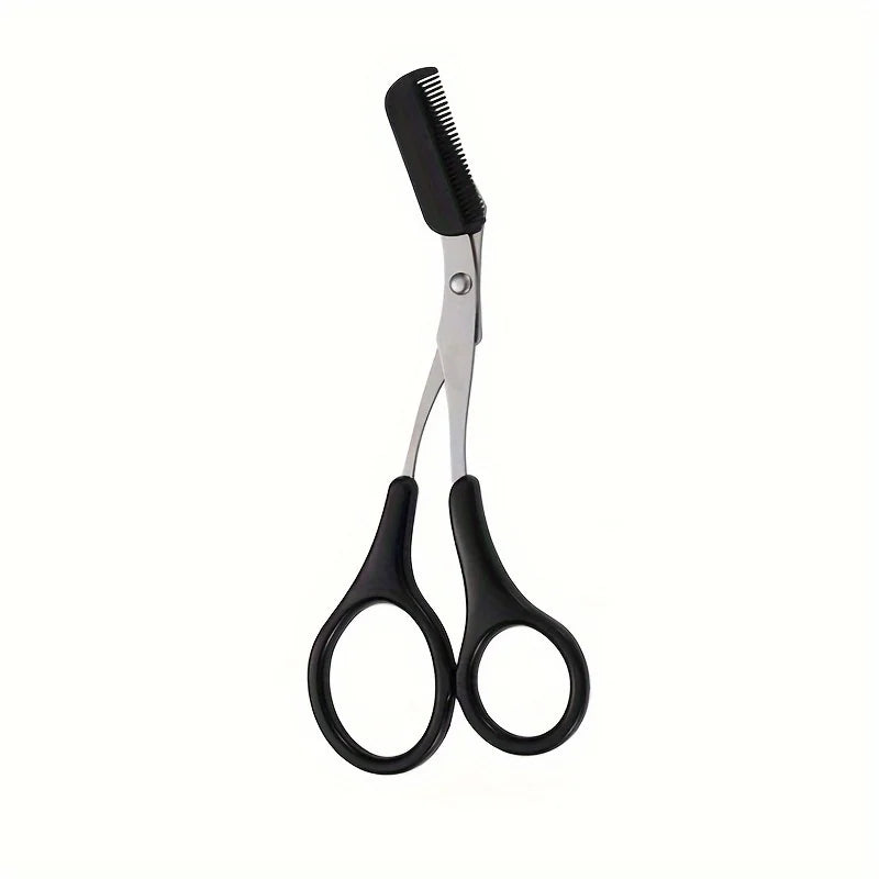 Available Newbies Eyebrow Comb Scissor Eyebrowtrimmer Makeup Beauty Qme black