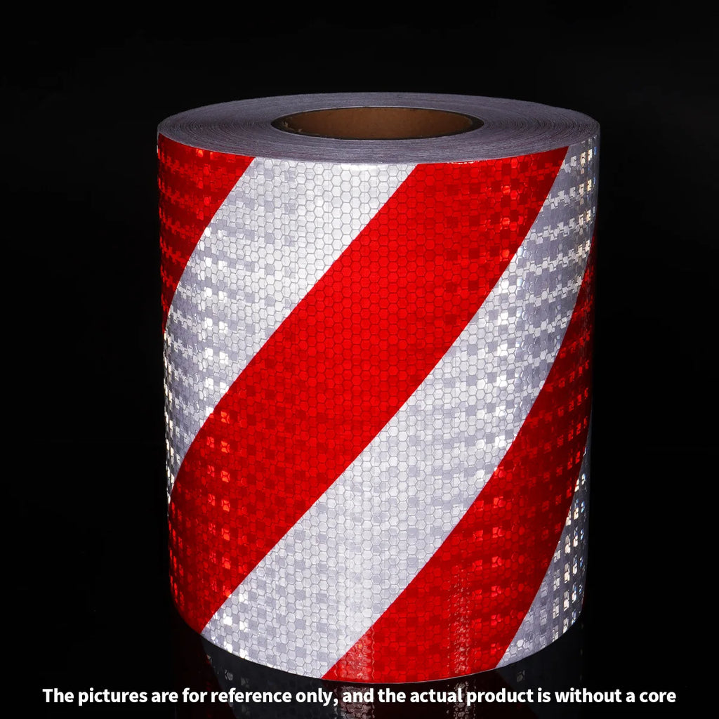 Reflective Safety Warning Tape Self Adhesive Shining Twill Printing for Car Warning Reflective Tape Qme width 20cm 10m