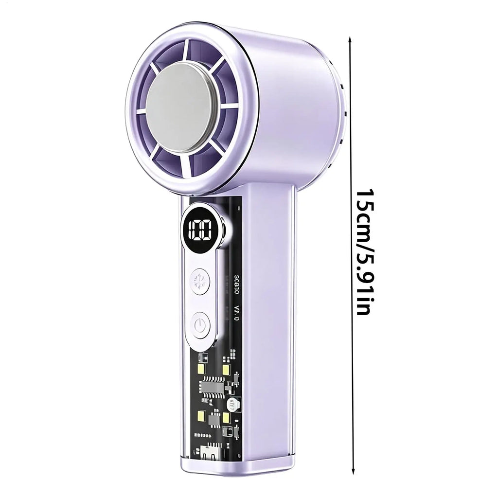 Cooling Handheld Fan 5000mAh USB Rechargeable with Lanyard 100 Speeds Handheld Mini Fan for Home Travel Dormitory Picnic Camping Qme
