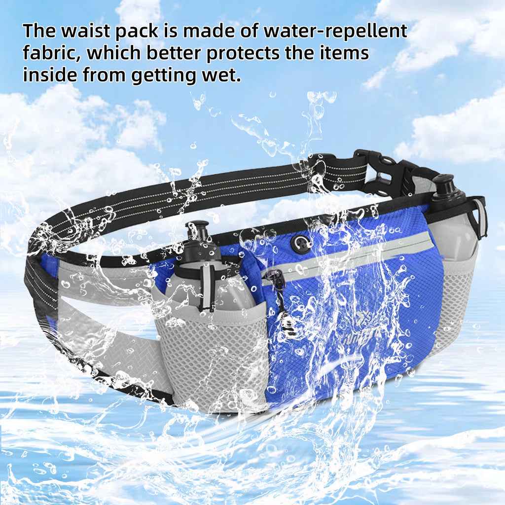 Running Belt Waist Pack Hydration Waist Pack Water Resistant Breathable Runners Belt Water Bottle Fanny Pack for Hiking Camping Qme