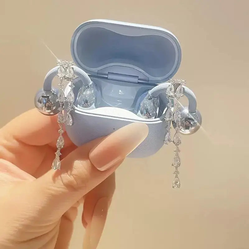 Elegant Waterdrop Ear Clips Non-slip DIY Decor Accessories Earphone Qme Default Title