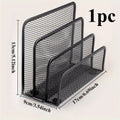 Multifunctional Office Desk Organizer Set - Metal Mesh File Rack, Letter Holder, Multi-Tier Bookshelf, Envelope and Card Stand Qme 1box