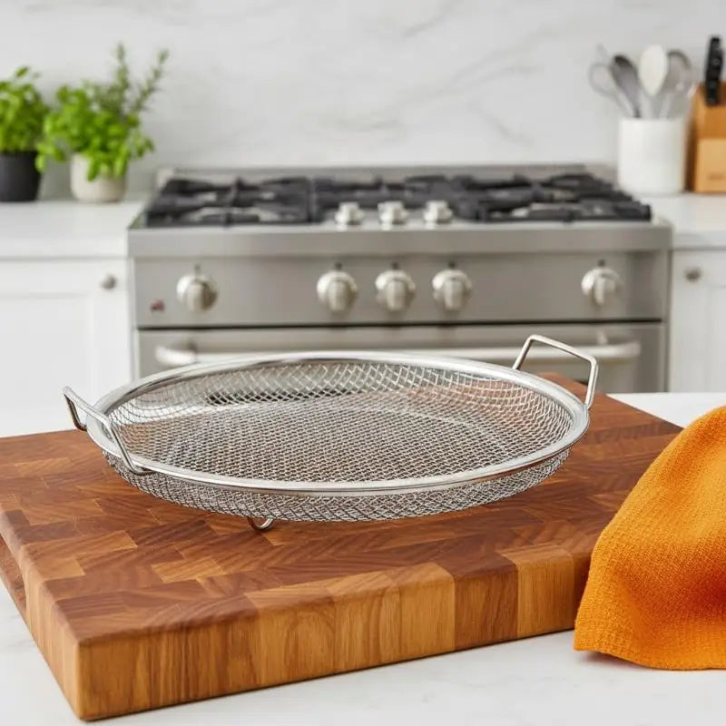2026 Food-grade Kitchen Oil Filter Tray Stainless Steel Mesh Frying Qme