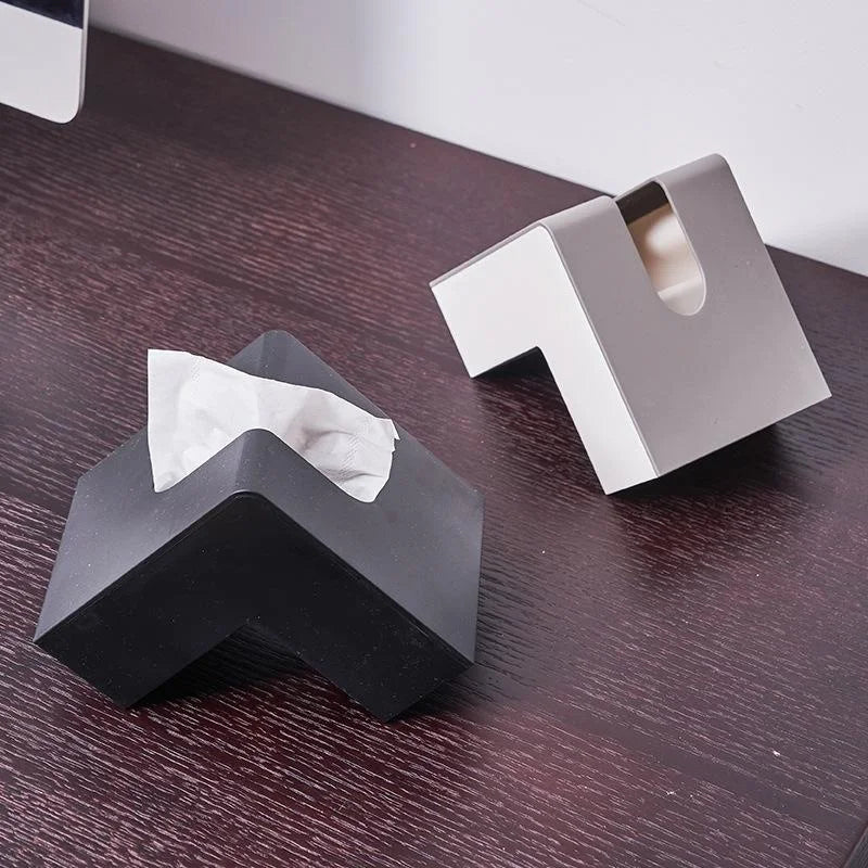 Creative L-shaped Drawn Tissue Box Living Room Simple Face Paper Qme