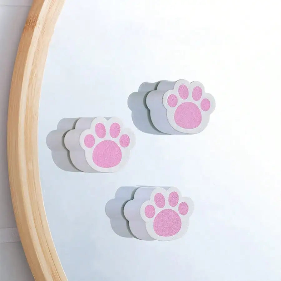 Pink Cat Claw Shape Bathtub Sink Cleaning Abrasive Particles Mirror Qme