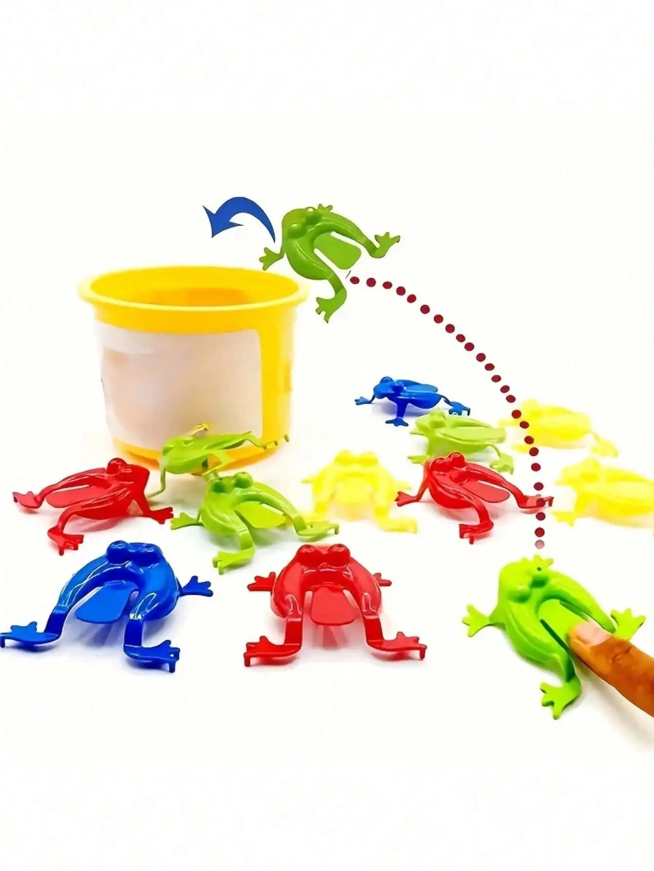 Jumping Frog Toy Plastic Frogs Finger Pressing Toys Fun Qme