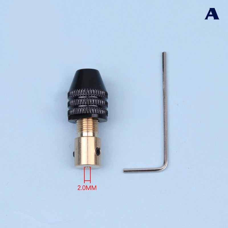 Universal Small Electronic Drill Bit Collet Mini Chuck Tool Set Fixture Clamp Micro Electric Drill Chuck 0.3-3.4mm Qme A