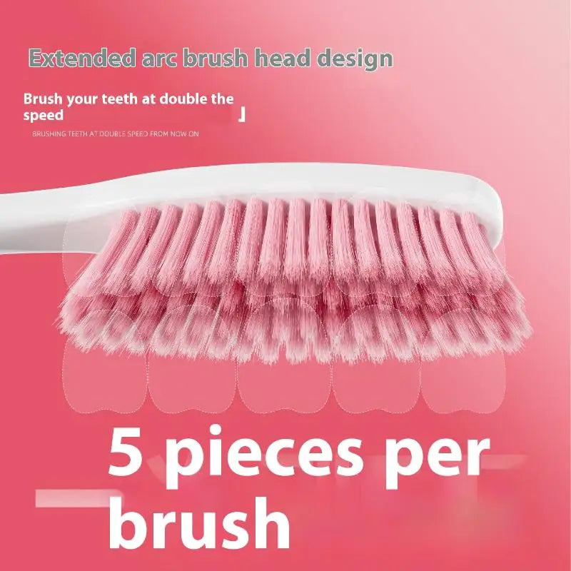 1 Long Headed Soft Bristled Adult Toothbrush Simple Household Qme