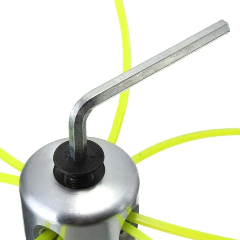 1Set Universal Aluminum Trimmer Head With Four Trimmer Lines For Brush Cutter Grass Trimmer. Qme