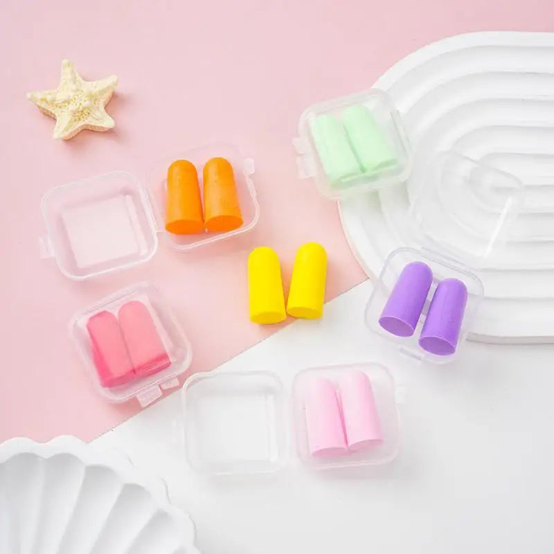 Soft Foam Earplugs 38dB Noise Cancelling 10 Pairs Multicolor Qme