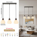 White Pendant Lights For Kitchen Dining Room Home Decor Bar Dining table Glass Hanging lamp Aisle Ceiling Lamp Qme Long