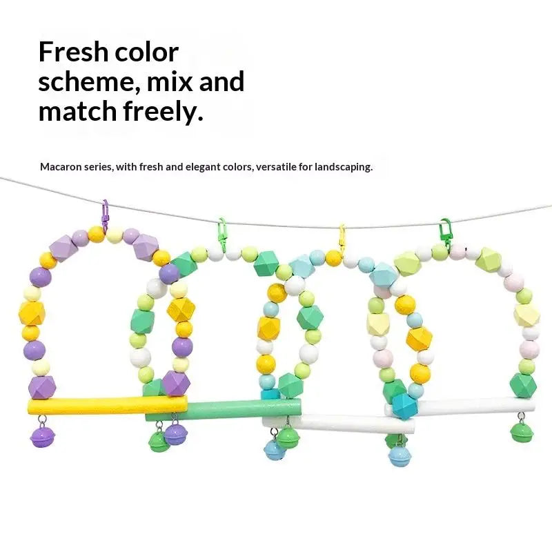Bridge Bird Supplies Climbing Toys Cage Accessories Colorful Pet Qme
