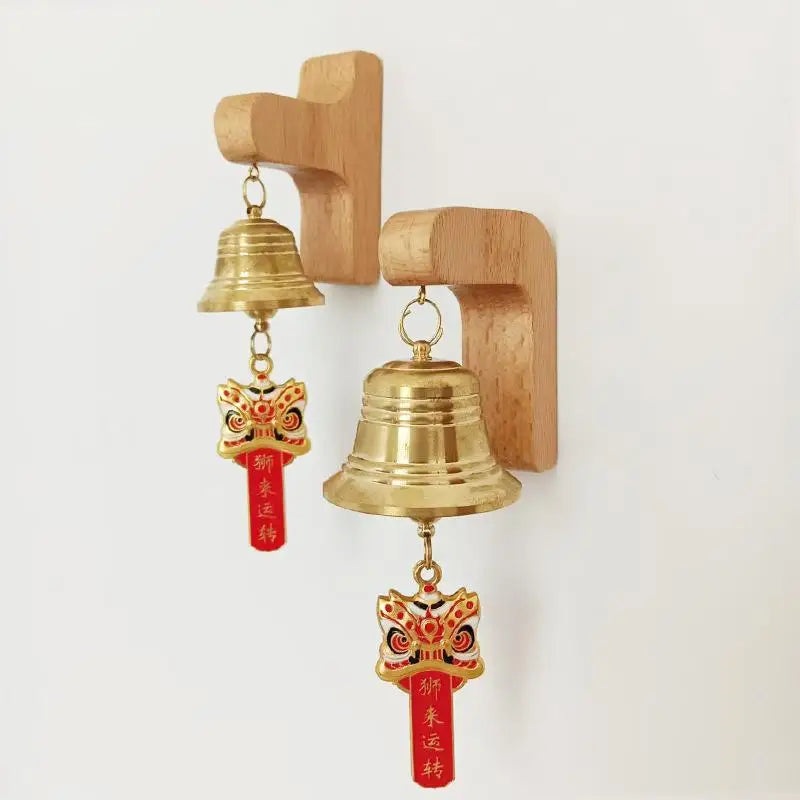 Door Reminder Doorbell Room Decorative Year Decorations Wood Bell Qme
