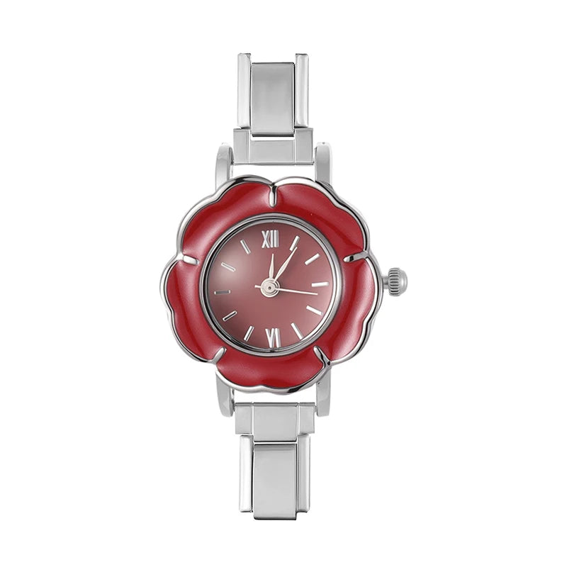 2026New Fashion Men Womens Stainless Steel Water Drop Oval Gems Watch