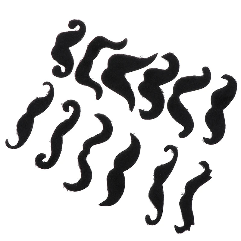 Black Fake Moustaches Self Adhesive Joke Mexican Novelty Party Supply Qme