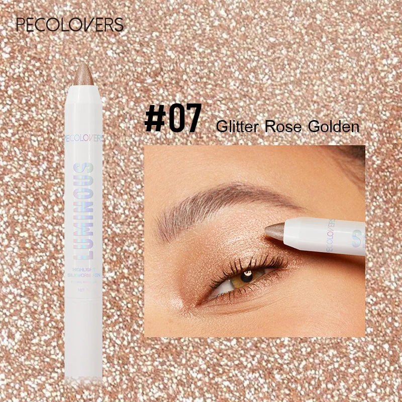 Long-lasting Brightening Highlighter Sparkling Eye Corner Lying Silk Qme 07