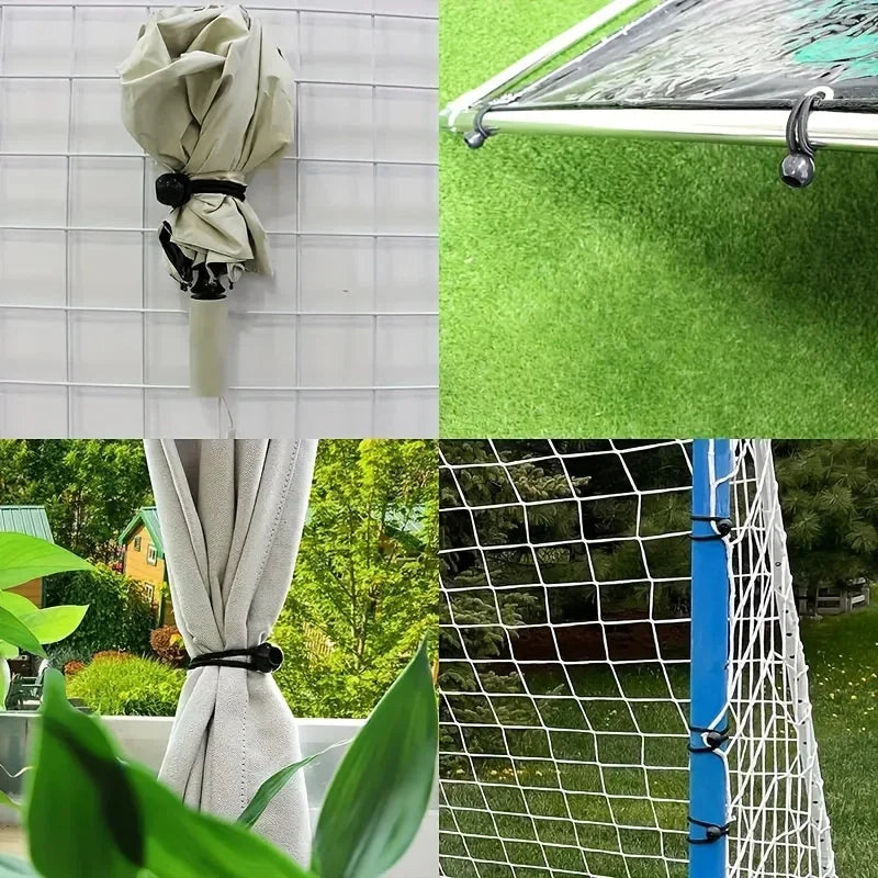 25pcs Heavy Duty Ball Bungee Cords - Perfect For Shelter, Gazebo, Camping, Tent, Cargo, Yard & More! Qme