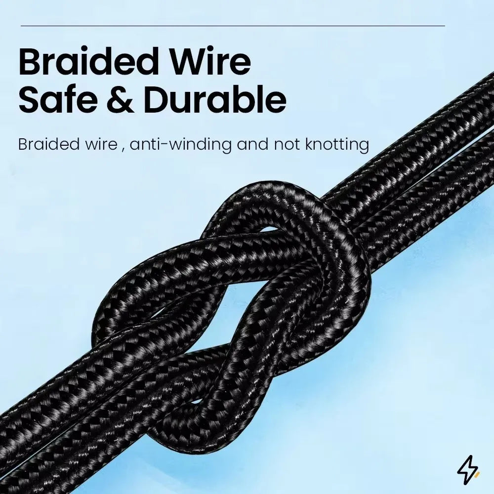 90 Degree Elbow Type C Fast Charging USB Cable For Xiaomi Redmi POCO Huawei Honor OPPO Realme Vivo OnePlus Nylon Braided Cables Qme