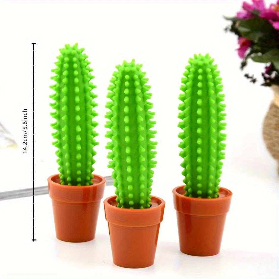 1pc Cactus Pen, Simulation Succulent Plant Pen, Cute and Novel Desktop Decoration and Fun Office Supplies with Blue Ink Qme