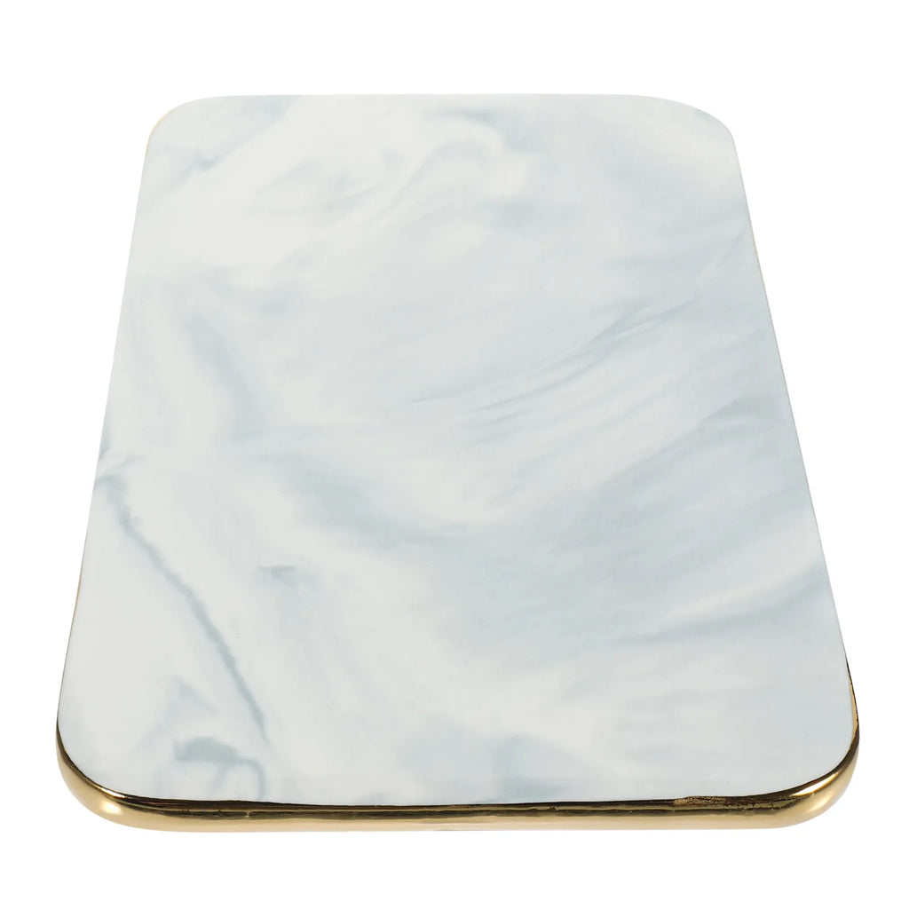 Marble Cutting Board Rectangle Marble Tray Kitchen Food Serving Tray Multi Function Chopping Board Decorative Household Qme Default Title