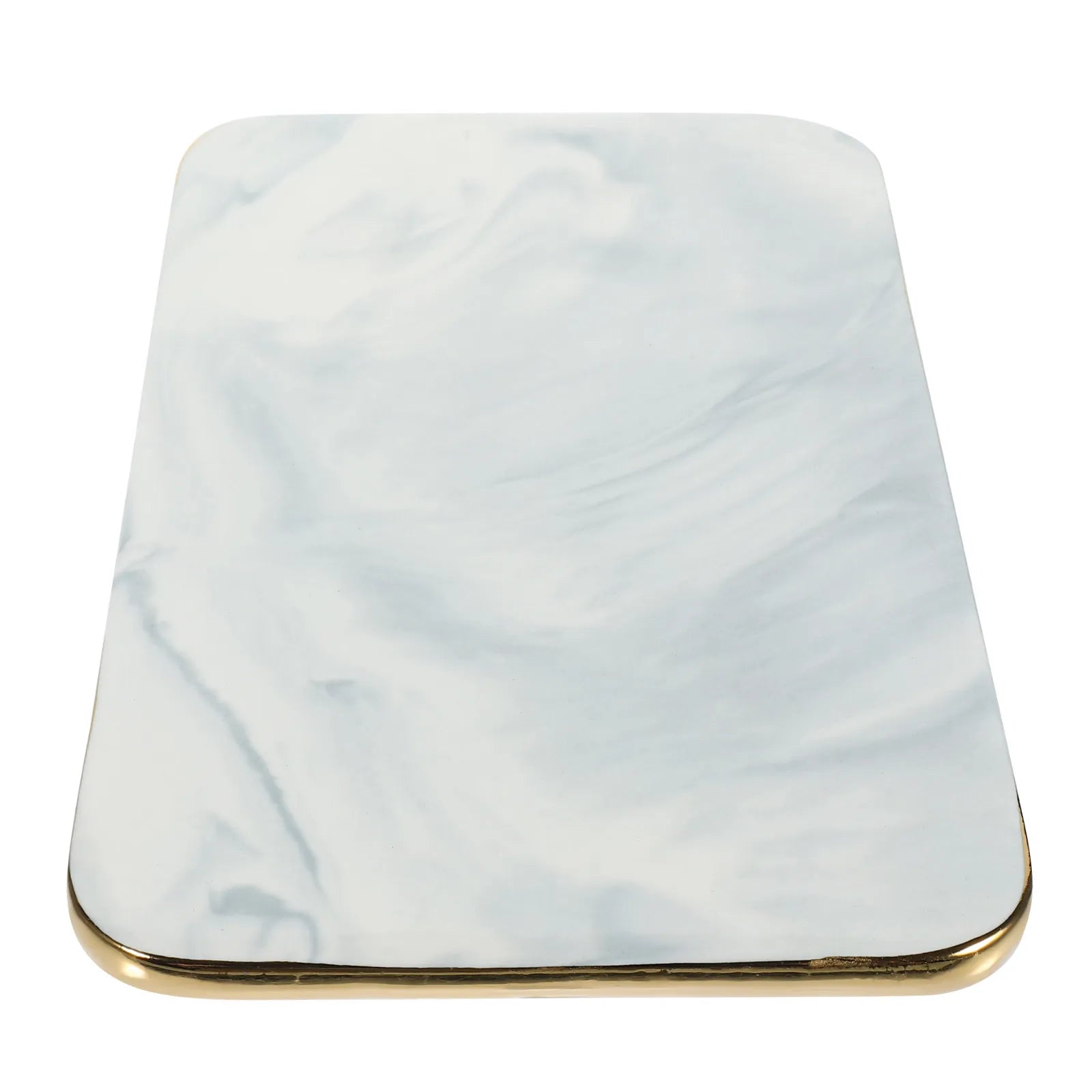 Marble Cutting Board Rectangle Marble Tray Kitchen Food Serving Tray Multi Function Chopping Board Decorative Household Qme Default Title